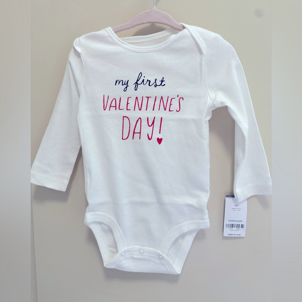 NWT Carter’s My First Valentine’s Day Bodysuit